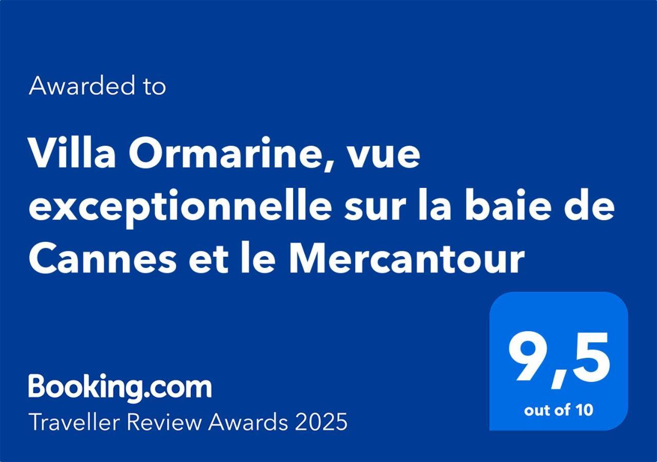 Villa Ormarine, Vue Exceptionnelle Sur La Baie De Cannes Et Le Mercantour Лез-Адре-де-л’Эстерель Экстерьер фото